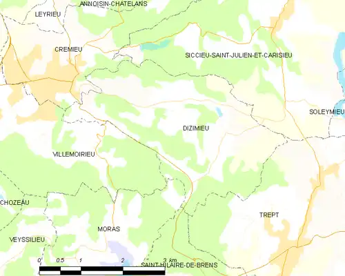 Detailkaart van de gemeente