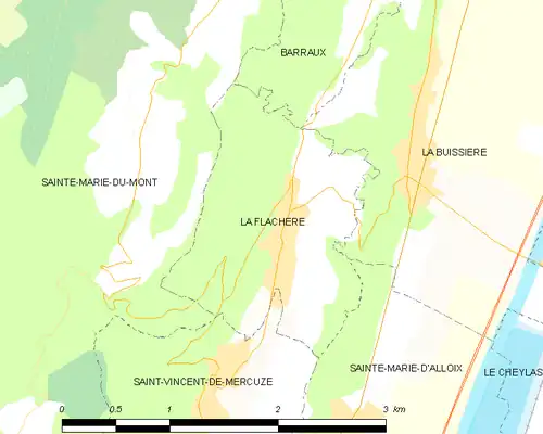 Detailkaart van de gemeente