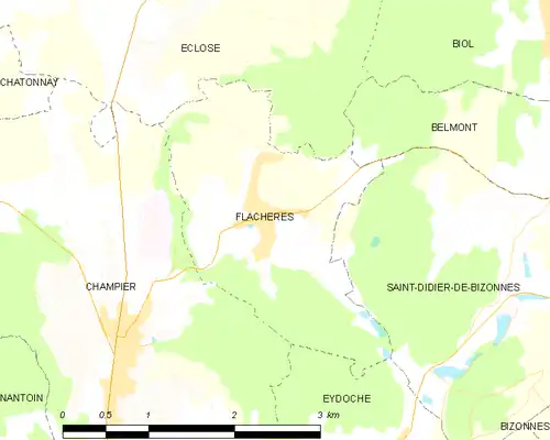 Detailkaart van de gemeente