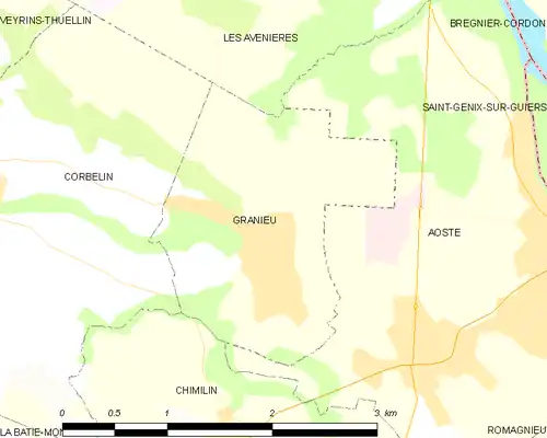 Detailkaart van de gemeente