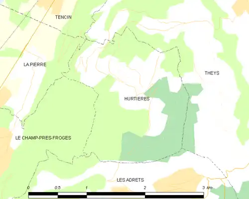 Detailkaart van de gemeente