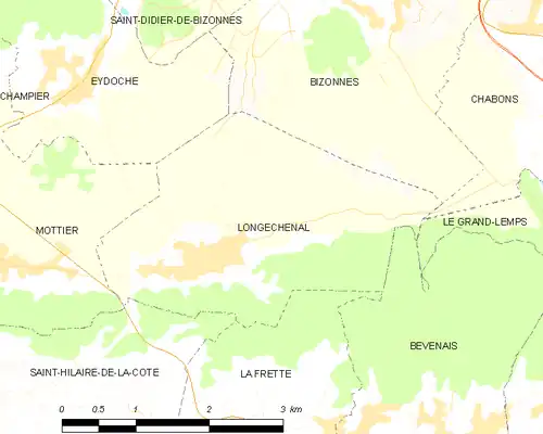 Detailkaart van de gemeente