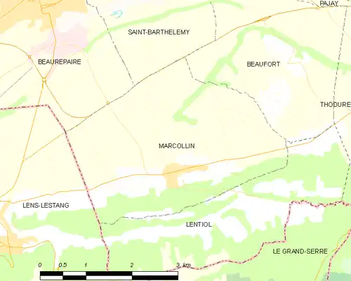 Detailkaart van de gemeente