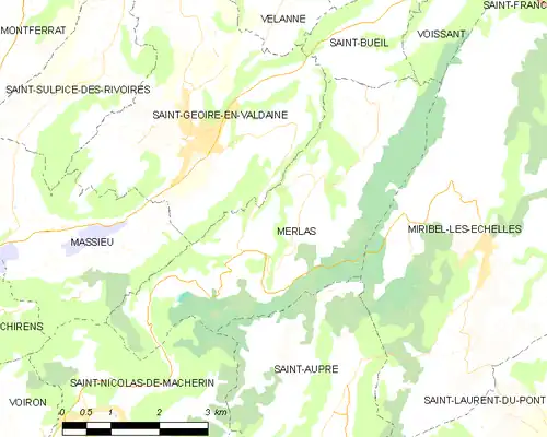 Detailkaart van de gemeente