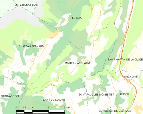 Detailkaart van de gemeente