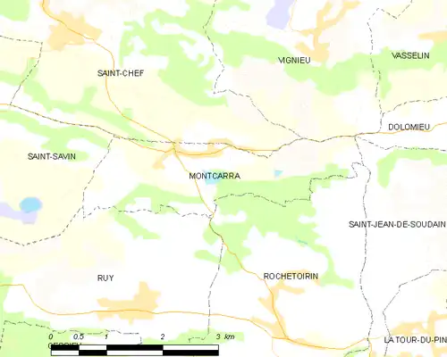 Detailkaart van de gemeente