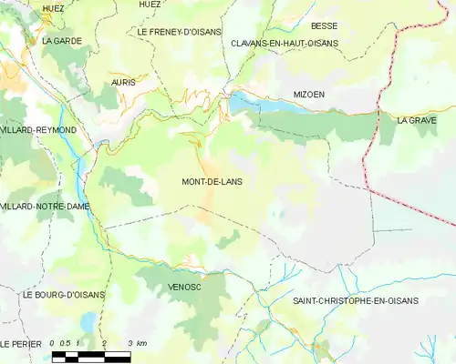 Detailkaart van de gemeente