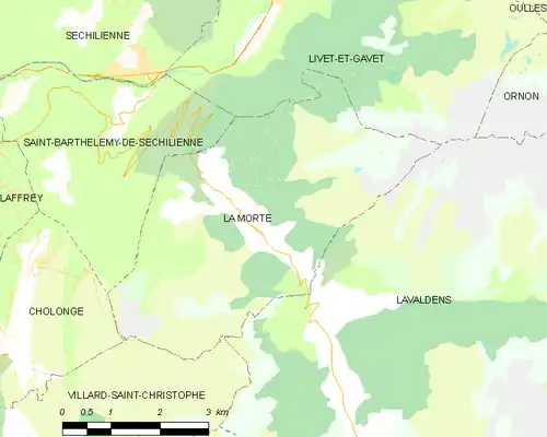 Detailkaart van de gemeente