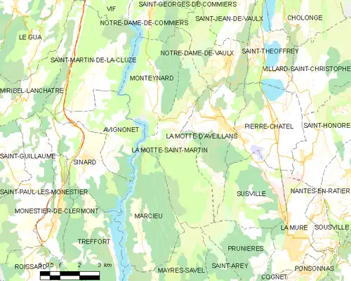 Detailkaart van de gemeente