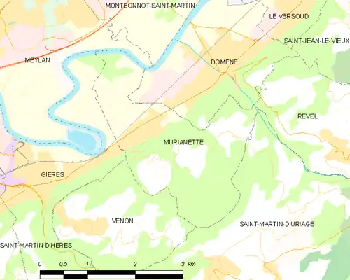 Detailkaart van de gemeente