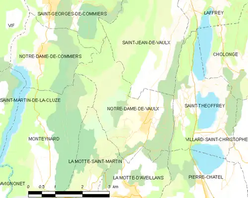 Detailkaart van de gemeente