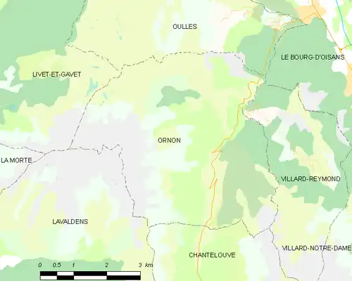 Detailkaart van de gemeente