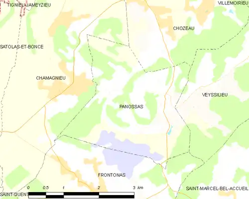 Detailkaart van de gemeente