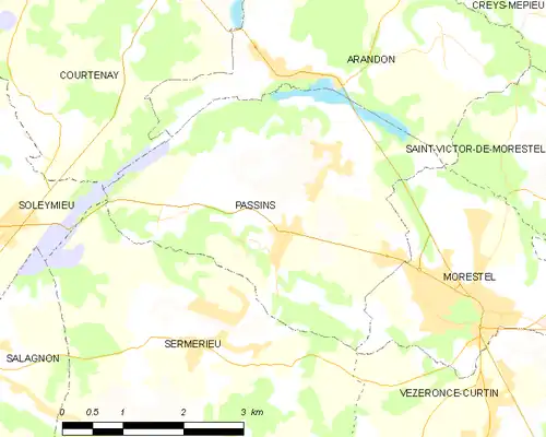 Detailkaart van de gemeente