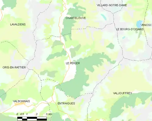 Detailkaart van de gemeente