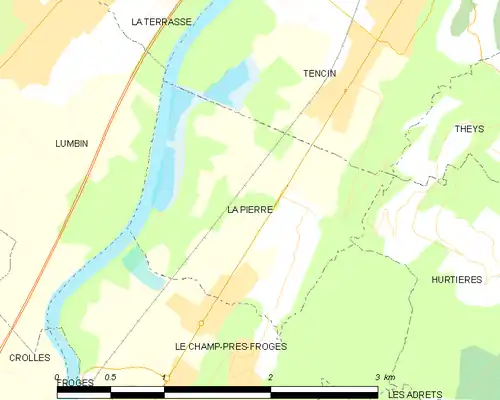 Detailkaart van de gemeente