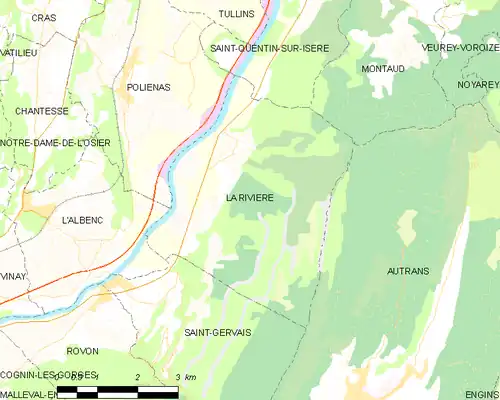 Detailkaart van de gemeente