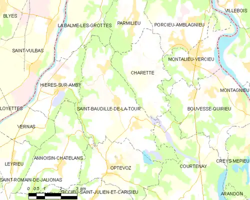 Detailkaart van de gemeente