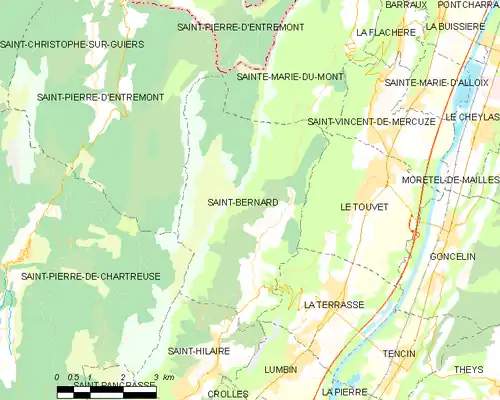 Detailkaart van de gemeente