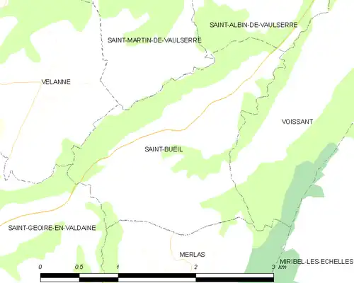 Detailkaart van de gemeente