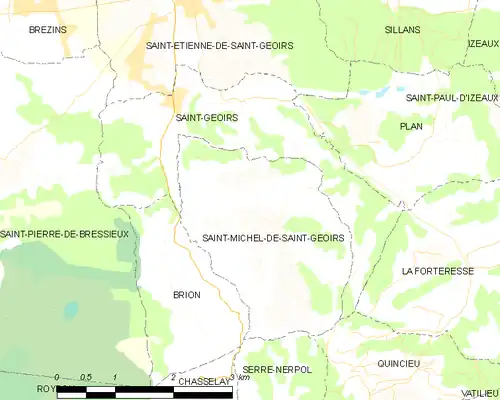 Detailkaart van de gemeente