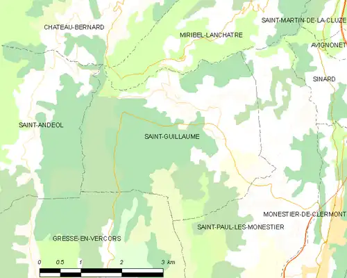 Detailkaart van de gemeente