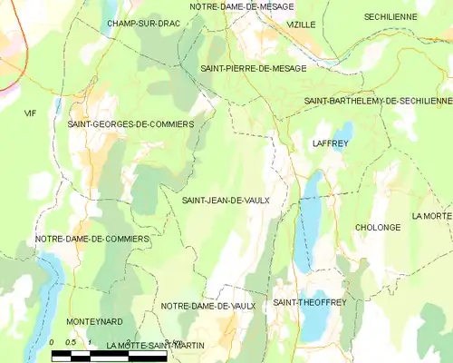 Detailkaart van de gemeente