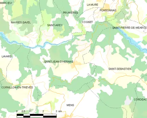 Detailkaart van de gemeente