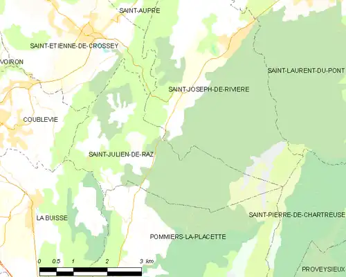 Detailkaart van de gemeente