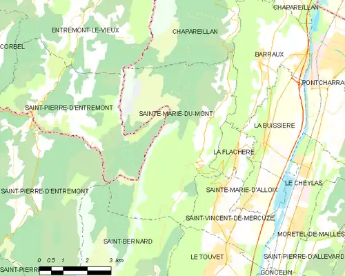 Detailkaart van de gemeente