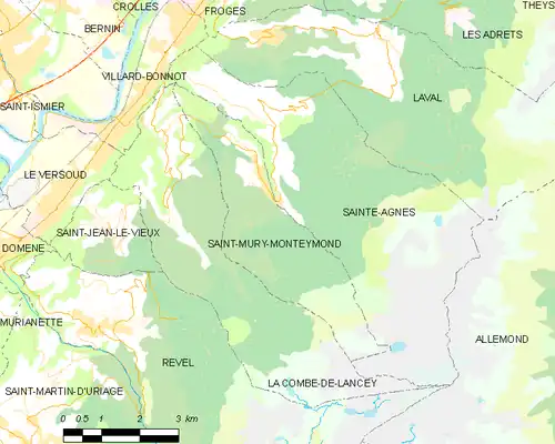 Detailkaart van de gemeente
