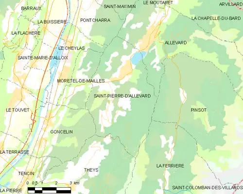 Detailkaart van de gemeente