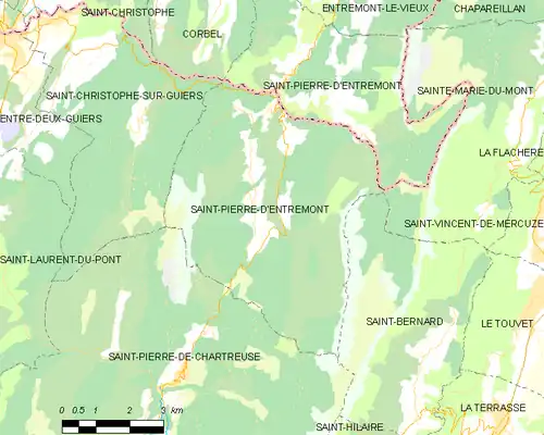 Detailkaart van de gemeente