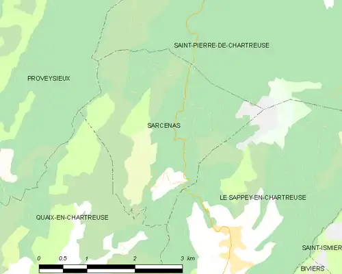 Detailkaart van de gemeente