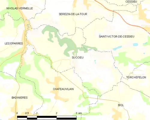 Detailkaart van de gemeente