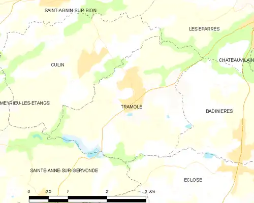 Detailkaart van de gemeente