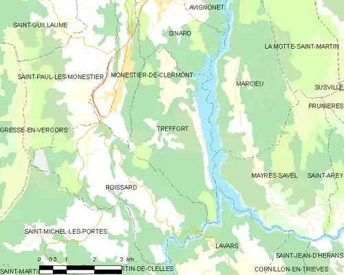 Detailkaart van de gemeente