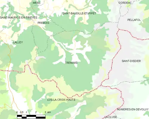 Detailkaart van de gemeente