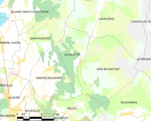 Detailkaart van de gemeente
