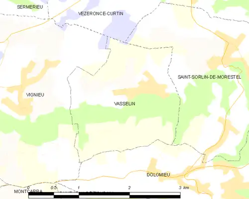 Detailkaart van de gemeente