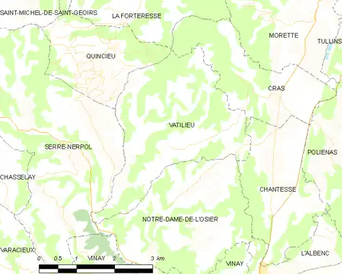 Detailkaart van de gemeente