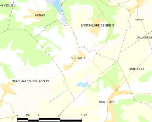 Detailkaart van de gemeente