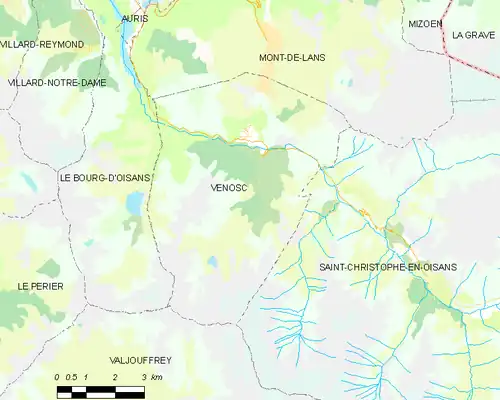 Detailkaart van de gemeente