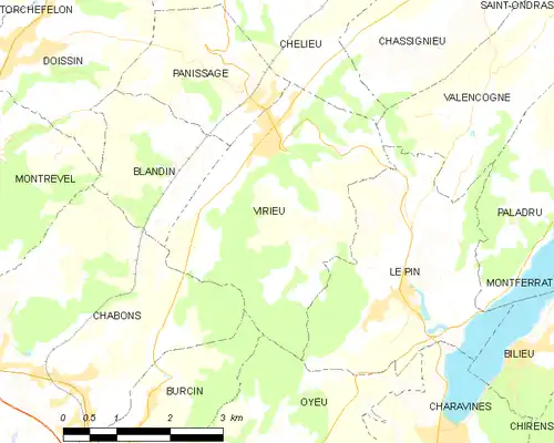 Detailkaart van de gemeente