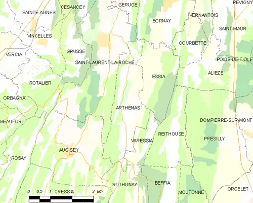 Detailkaart van de gemeente