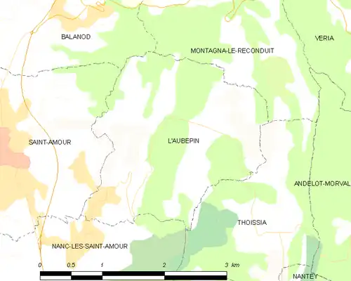 Detailkaart van de gemeente