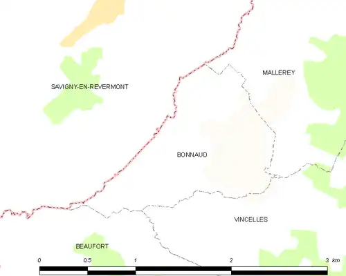 Detailkaart van de gemeente
