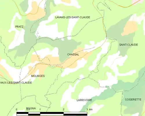 Detailkaart van de gemeente