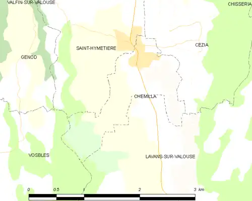 Detailkaart van de gemeente