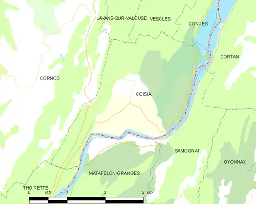 Detailkaart van de gemeente